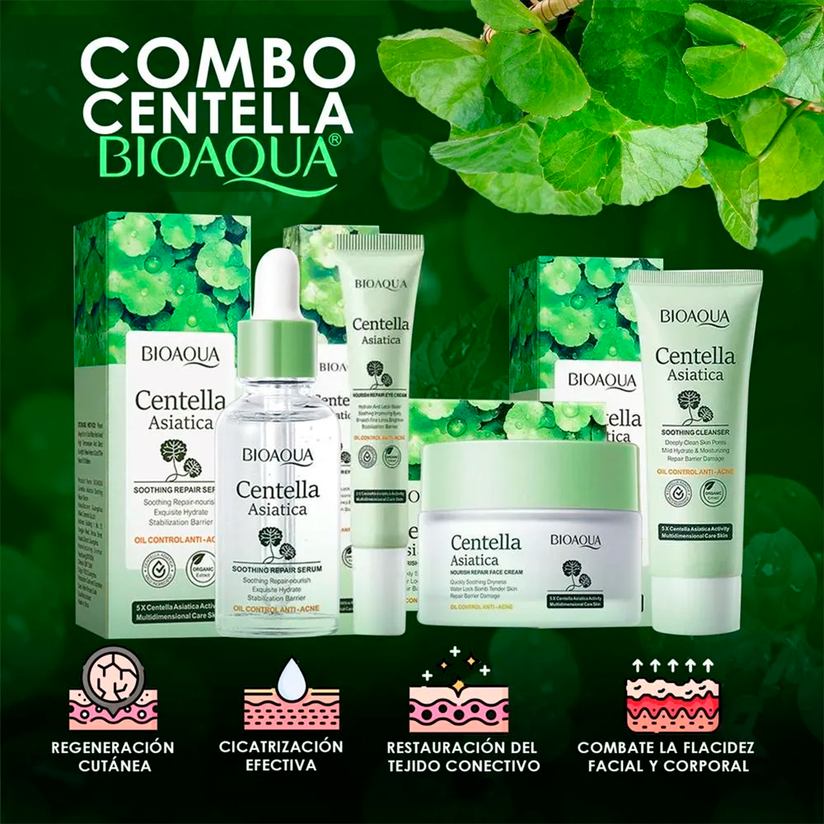 Kit Centella BIOAQUA 6Pcs BQY45980